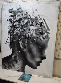 O/C "Attention Whore" Sgnd Eugene Stetz 2017 5' X 4'