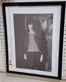 Framed Photo Of Joey Ramone 1981 Sgnd Mark Weiss 16" X 11"