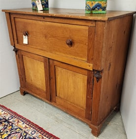 19th C Pine Butler's Chest 44 1/2"H X 50"W X 22 1/4"D