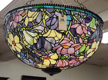 Leaded Glass Dome by Dale Tiffany 15"H X 28" Diam