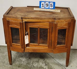 Teak Vitrine 25"H X 30"W X 17 1/2"D