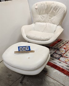 H. Singer Swivel Chair + Ottoman