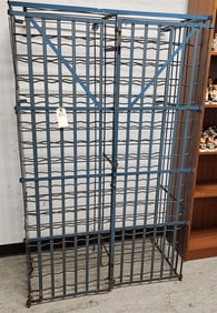 French Rivited Steel Wine Cage 5'5"H X 40"W X 20"D