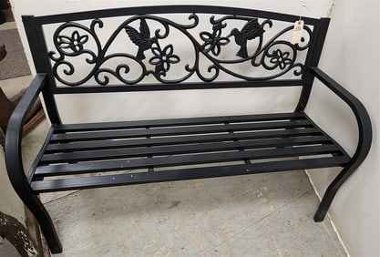 Metal Garden Bench 34"H X 50"W X 15 1/2"D