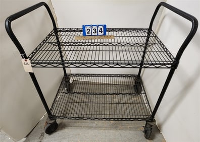 Wrought 2 Tier Rolling Cart 39 1/2"H X38"W X 24"D