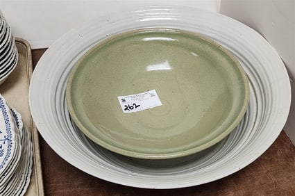 Lot 2 Cambodian Pottery Bowls 4 1/2"H X 15 1/2