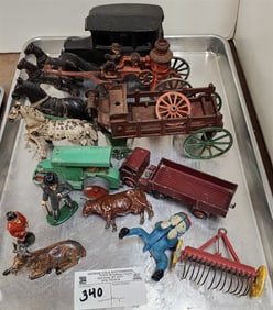 Tray Viintage Cast Iron Toys