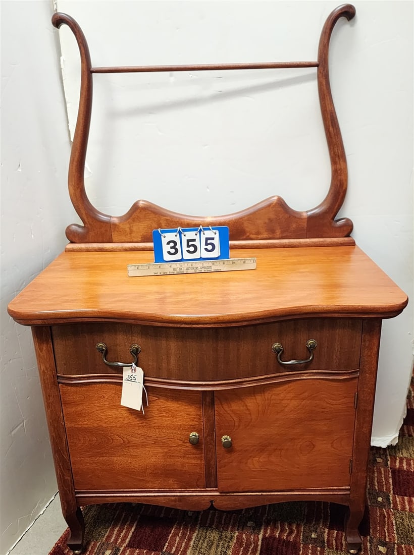 Mahog Wash Stand 51"H X 32"W X 19"D: Mahog Wash Stand 51"H X 32"W X 19"D