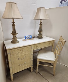 Faux Bamboo Desk 30"H X 46 1/2"W X 19"D