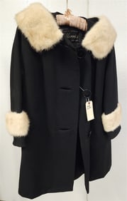 Vintage Ermine Trim Jacket Designed By Wm Devitz NY