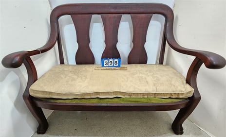 C1915 Mahog Settee 40 1/2"H X 50"W X 20"D