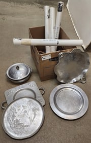 Bx 4 Double Rolls  Motif Designs Wallpaper + Aluminum Trays Etc