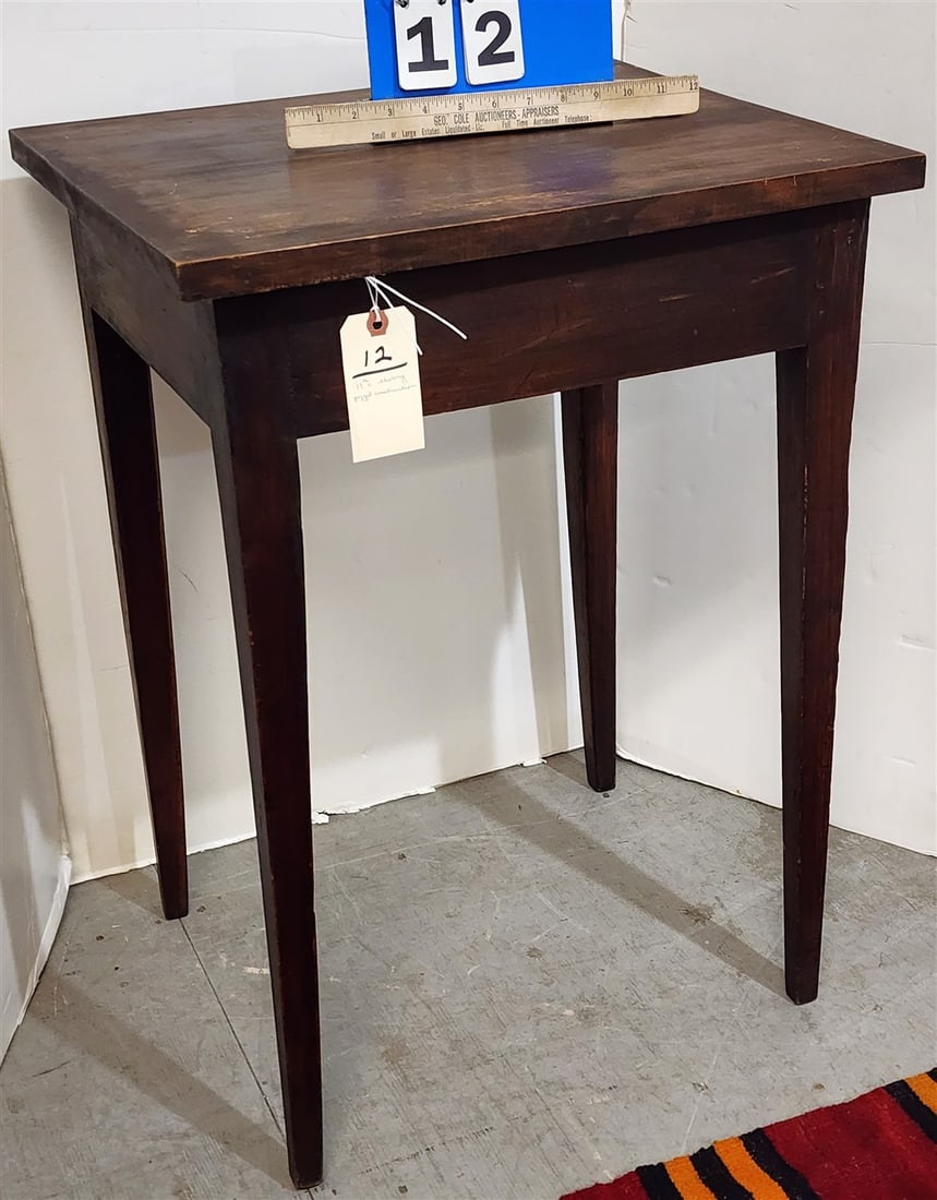 19th C Side Stand Cherry-Pegged Construction 28" H X 20" W X 17" D: 19th C Side Stand Cherry-Pegged Construction 28" H X 20" W X 17" D