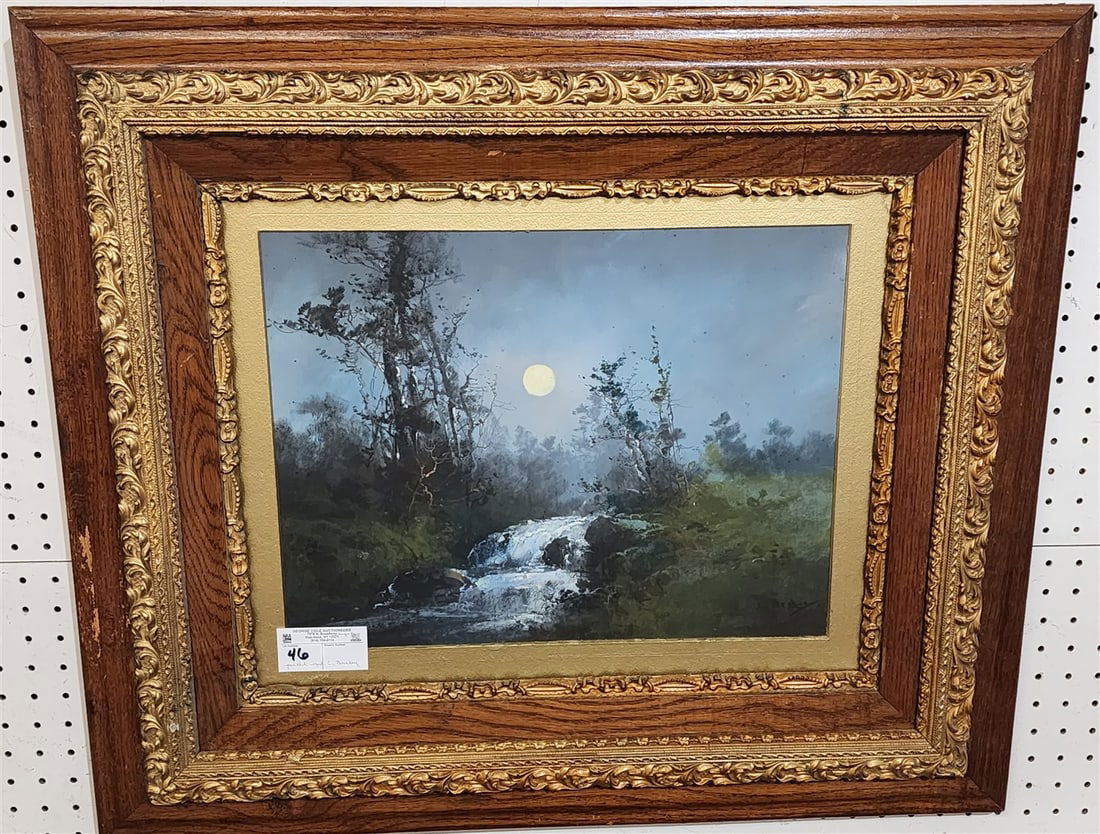 Framed Pastel Landscape Sgnd C. Bradley 13 1/2" X 17 1/2" w/Frame 26" X 30" (1 of 3)