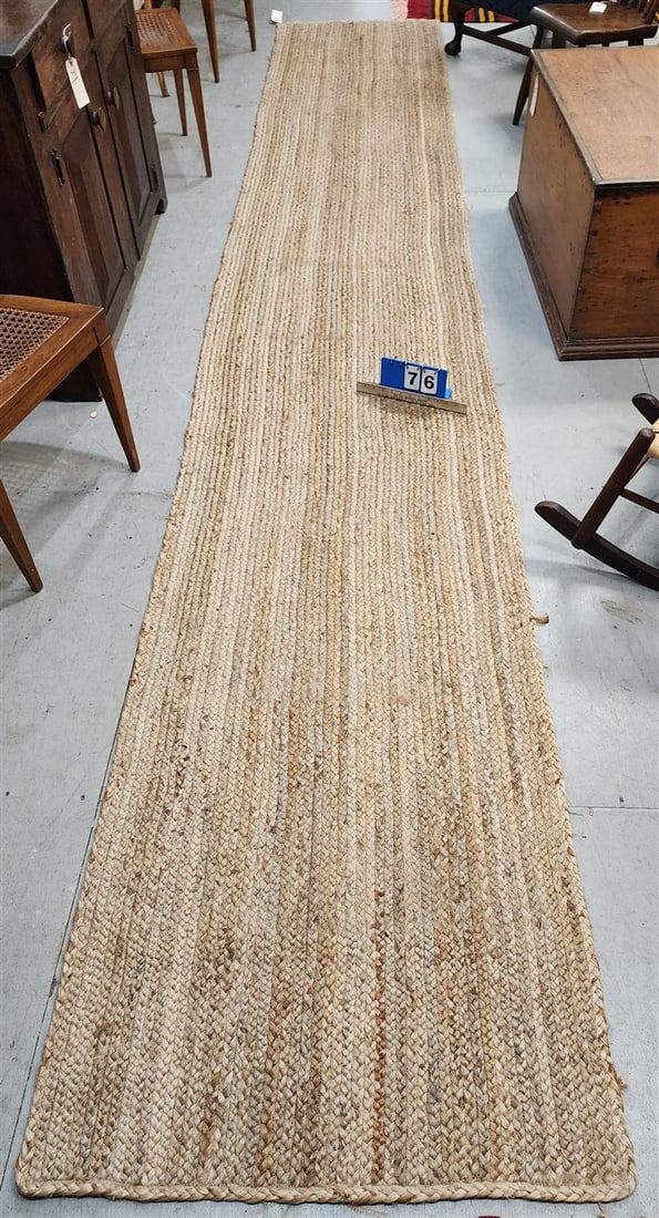 Braided Natural Fiber Runner 2'6" X 16': Braided Natural Fiber Runner 2'6" X 16'