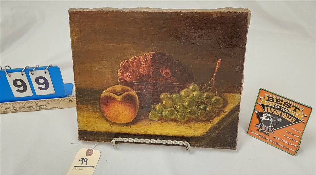 Unframed 19th C O/C Still Life 10" X 12" (1 of 4)