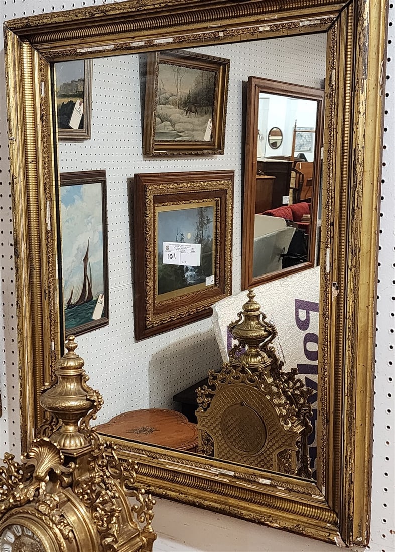 Vict. Gilt Framed Mirror 34 1/2" X 28 1/2" (1 of 2)