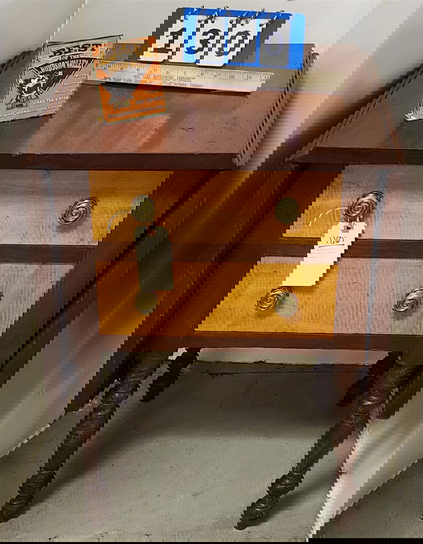 Framed 19th C Theorem Ptg. On Cloth 8 3/4" X 11 1/4" w/Frame 11" X 13 1/2" (1 of 1)