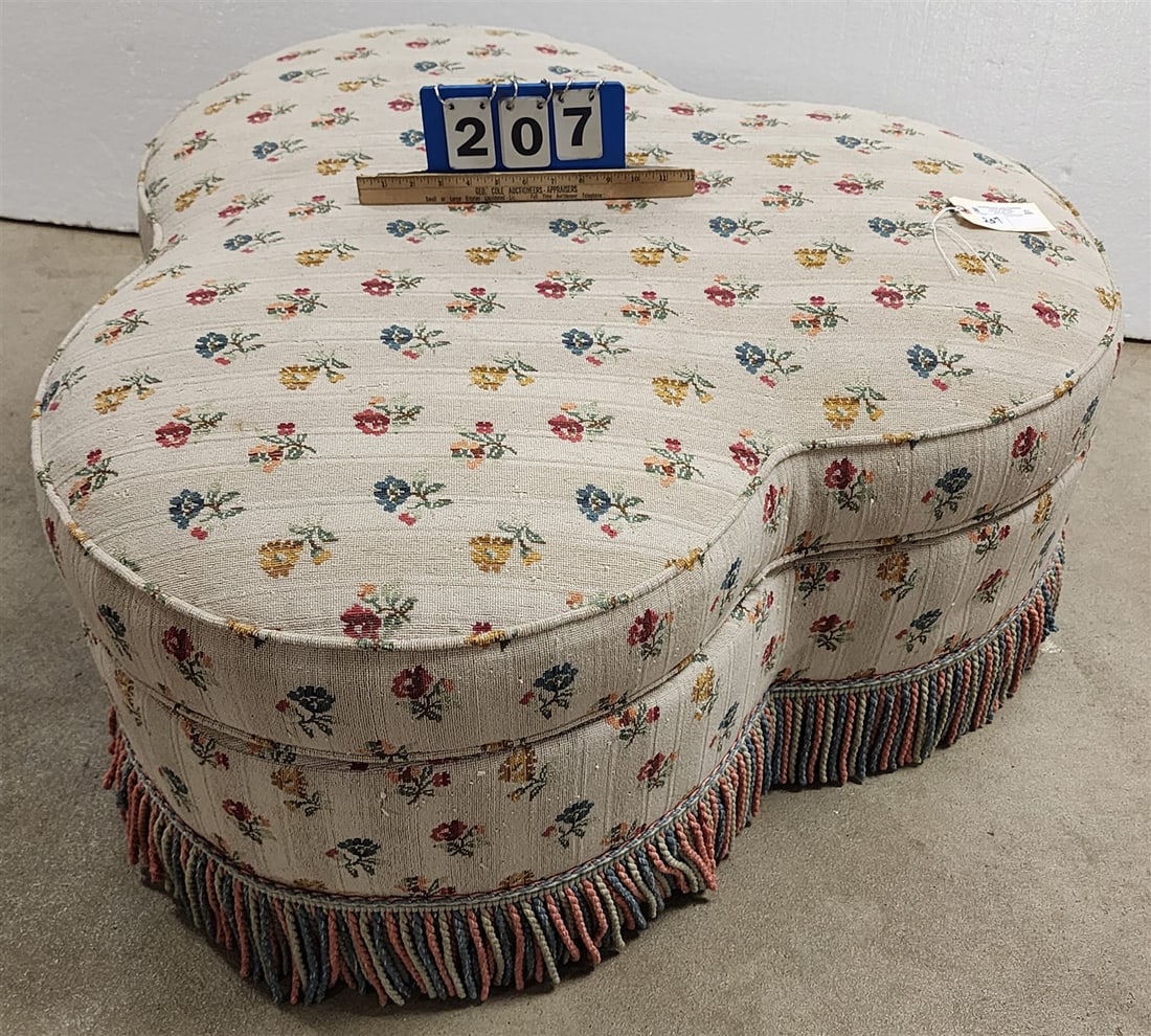 Uphols. Ottoman 17" H X 40" Diam. (1 of 3)