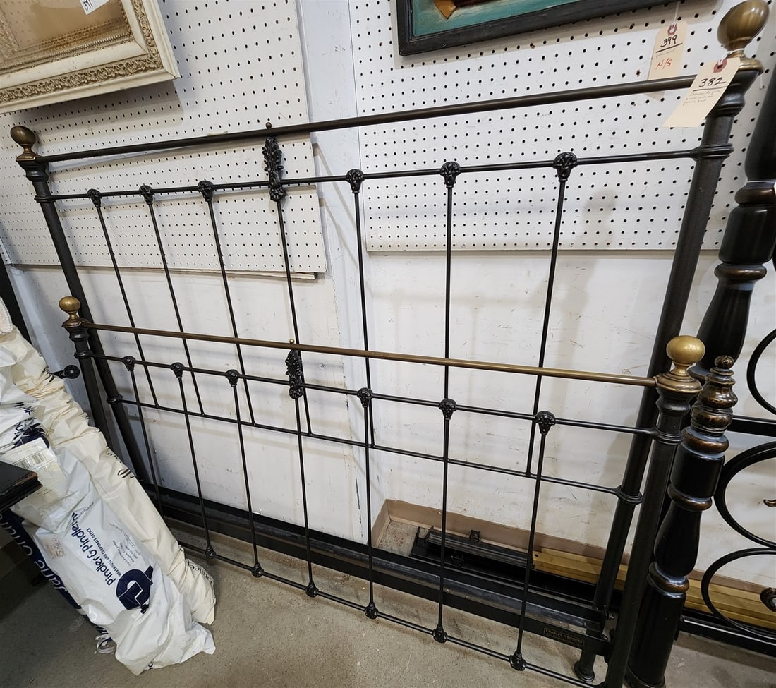 Brass + Iron Charles Rogers Queen Bed 57" H X 62" W (1 of 1)