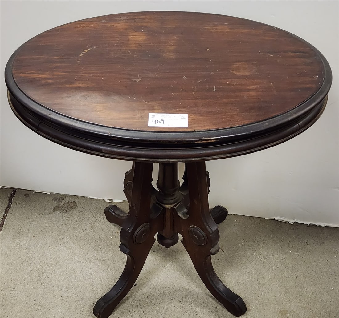 Vict. Walnut Stand 27" H X 27" W X 19 1/2" D: Vict. Walnut Stand 27" H X 27" W X 19 1/2" D