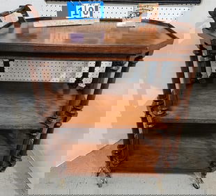 Cherry 3 Tier Serving Cart 34 1/2" H X 32" W X 20" D