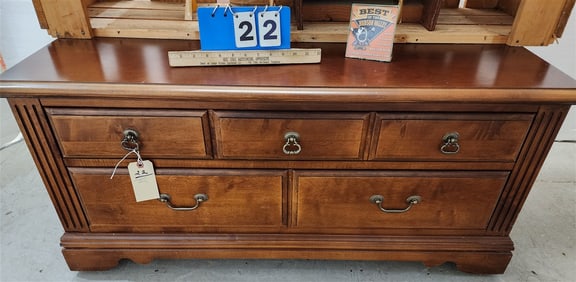 Cherry 2 Drawer Cabinet 20 1/4" H X 44" W X 30" D