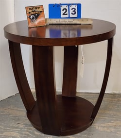 Mahog. Side Stand 22" H X 23" Diam.