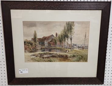Framed W/C Landscape Sgnd A.W. Weedon '99 13" X 20" w/Frame 26 1/2" X 31 1/2"