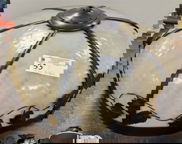 Slag Glass Shade 7 1/2" H X 17 1/2" Diam.