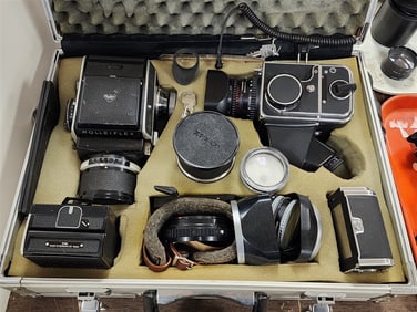 Bx'd Hasselbad 500 C/M Film Set Camera + Rollei 2902656  SL66 Camera + Lenses