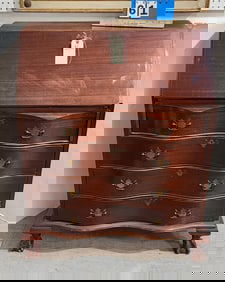 Mahog. Gov. Winthrop Slant Front Desk 40 1/2" H X 31" W X 17" D