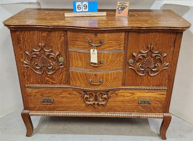 Oak Sideboard 38" H X 4' W X 22 1/2" D