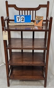 Oak Bookcase Stand 38 1/2" H X 19" W X 11" D