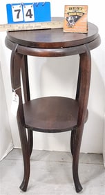 Mahog. 2 Tier Stand 30" H X 16" Diam.