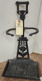 Aesthetic Movement Cast Iron Fire Tool Stand 18 1/2" H X 10" W X 7 1/2" D