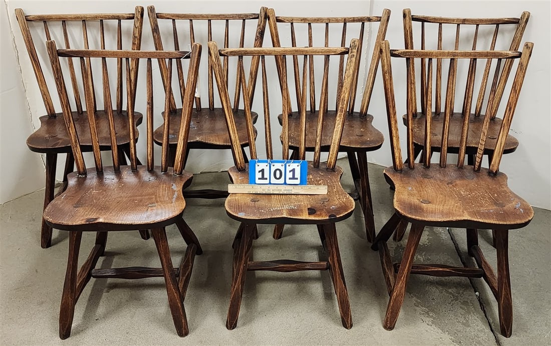 Set 7 Vintage Hunt Furn Co. Chairs (1 of 3)