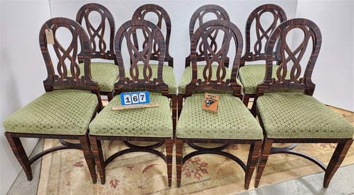 Set 8 The Lucien Rollin Call. William Switzer Rosewood Dining Chairs 37 1/2" H X 20" W X 17" D