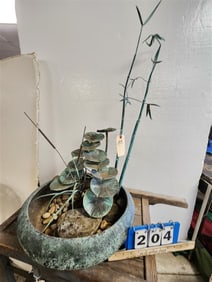 Copper Table Fountain 34" H X 17" Diam.