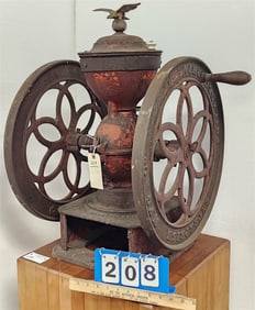 1873 Cast Iron Enterprise Coffee Grinder 27" H X 17" W X 19 1/2" D