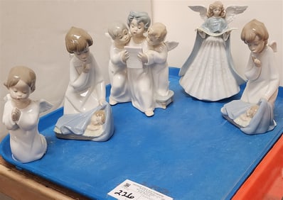 Tray 5 Pc. Lladro Angels 4625, 4538 Etc.