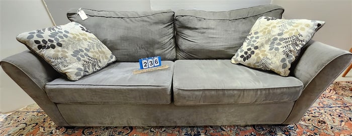 Uphols. Sofa 33" H X 7'3" W X 23" D