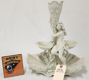 Royal Dux Centerpiece - Chip on 1 Lobe On Top 14" H X 12 1/2" W