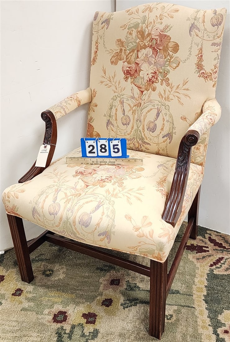 Uphols. Martha Washington Armchair 40" H X 26" W X 21 1/2" D: Uphols. Martha Washington Armchair 40" H X 26" W X 21 1/2" D