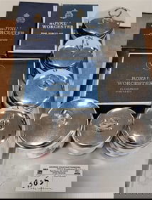 Tray 9 Egg Coddlers 3 Royal Worcester, 2 Wedgewood, + 4 William & Sonoma