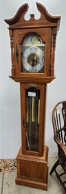 Emperor Walnut Tall Case Clock Made By Parvin Shutt 6' H X 16" W X 9" D
