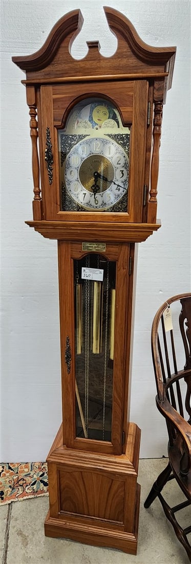 Emperor Walnut Tall Case Clock Made By Parvin Shutt 6' H X 16" W X 9" D (1 of 5)