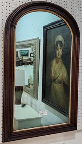 Vict. Walnut Framed Mirror 41" X 26"