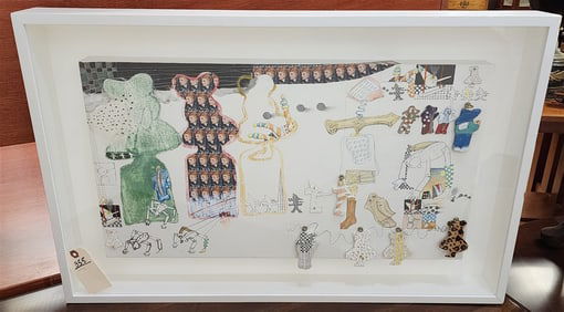 Shadowbox Framed Collage 20 1/2" H X 31 1/2" W X 3" D