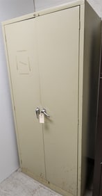 Metal 2 Door Cabinet 6'6" H X 3' W X 24" D